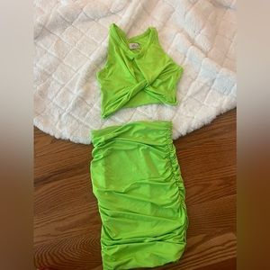 Oh Polly Neon Green 2 Piece Set